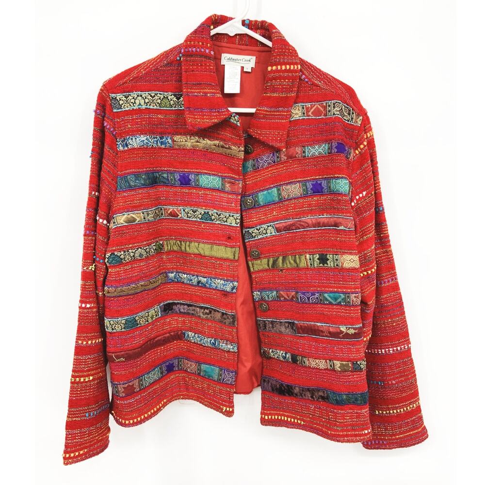 Coldwater Creek Multicolor Striped Blazer